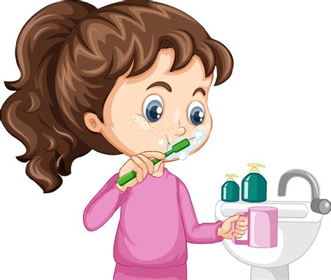 Putting new veneer on discolored tooth. . Clipart brushing teeth